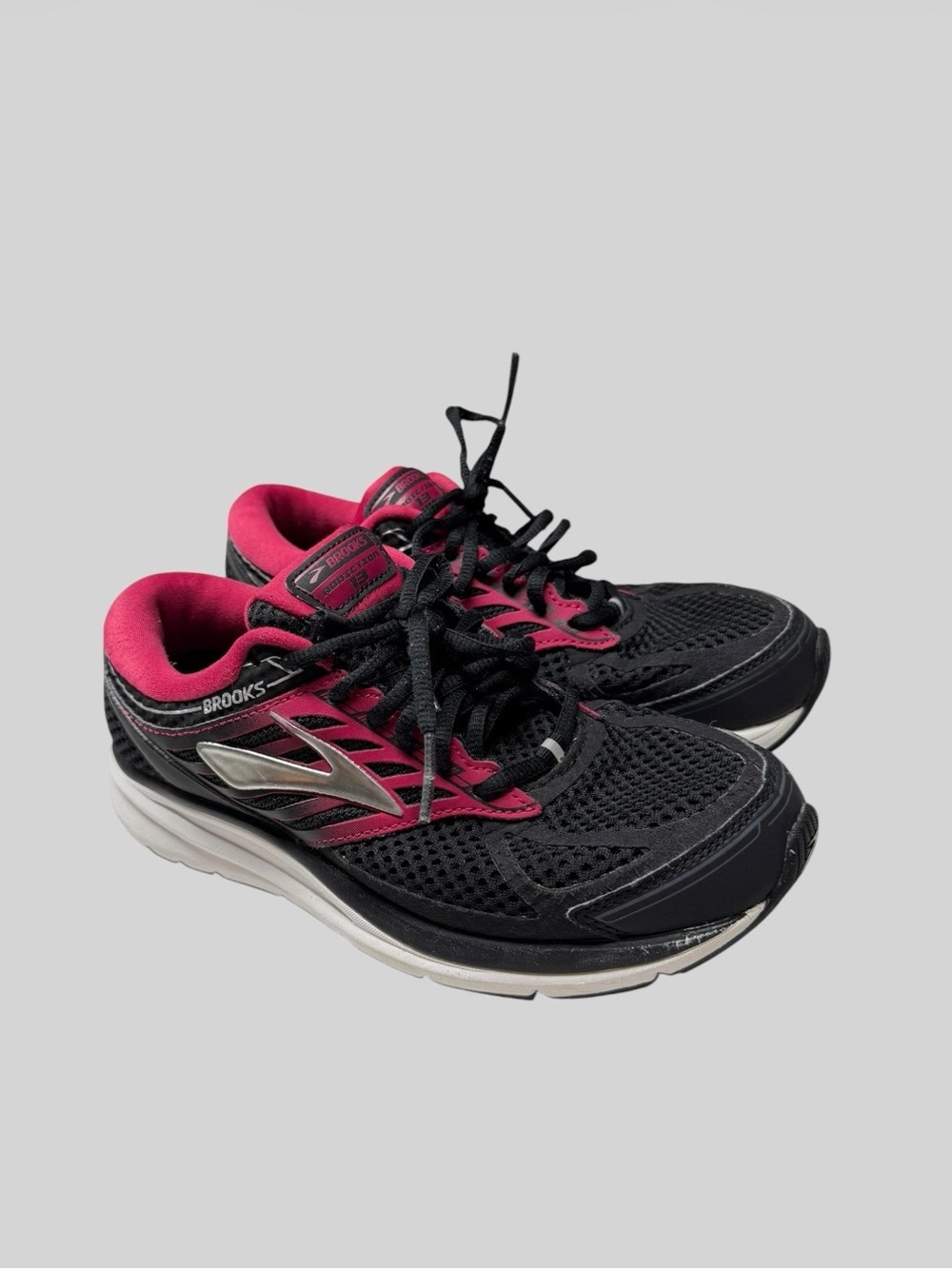 Brooks Women's Black and Pink Running Sneakers - Picture 2 of 8